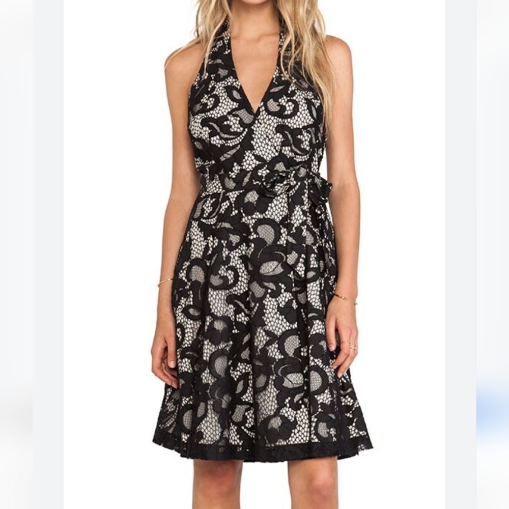 Diane Von Furstenberg New Amelia Halter Lace Dress Sz 6